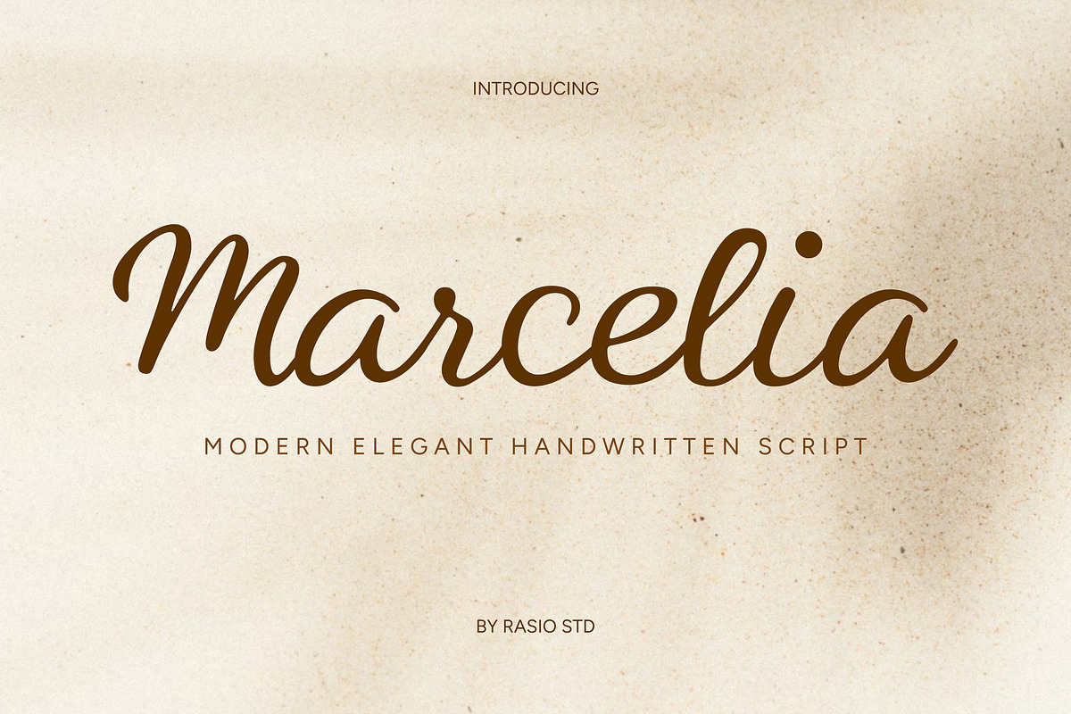 Marcelia Handwritten Script Font, a Script Font by Rasio Studio (Photo 1 of 8)