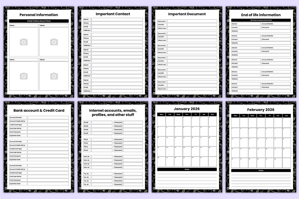 2026 Final Wishes & Legacy Organizer, a Stationery Template by Mustafiz (Photo 4 of 8)