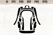 Stencil Travel Backpack, a Sport Illustration by MARYCRAFTIRIA (Thumbnail 1 of 3)