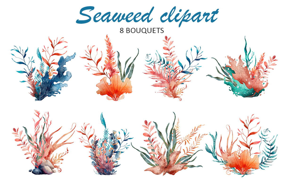 Water Plants Seaweed Clipart, an Object Illustration by Evgeniia (Photo 2 of 5)