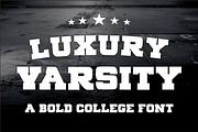 Luxury Varsity, a Font by Limited.studio (Thumbnail 1 of 6)