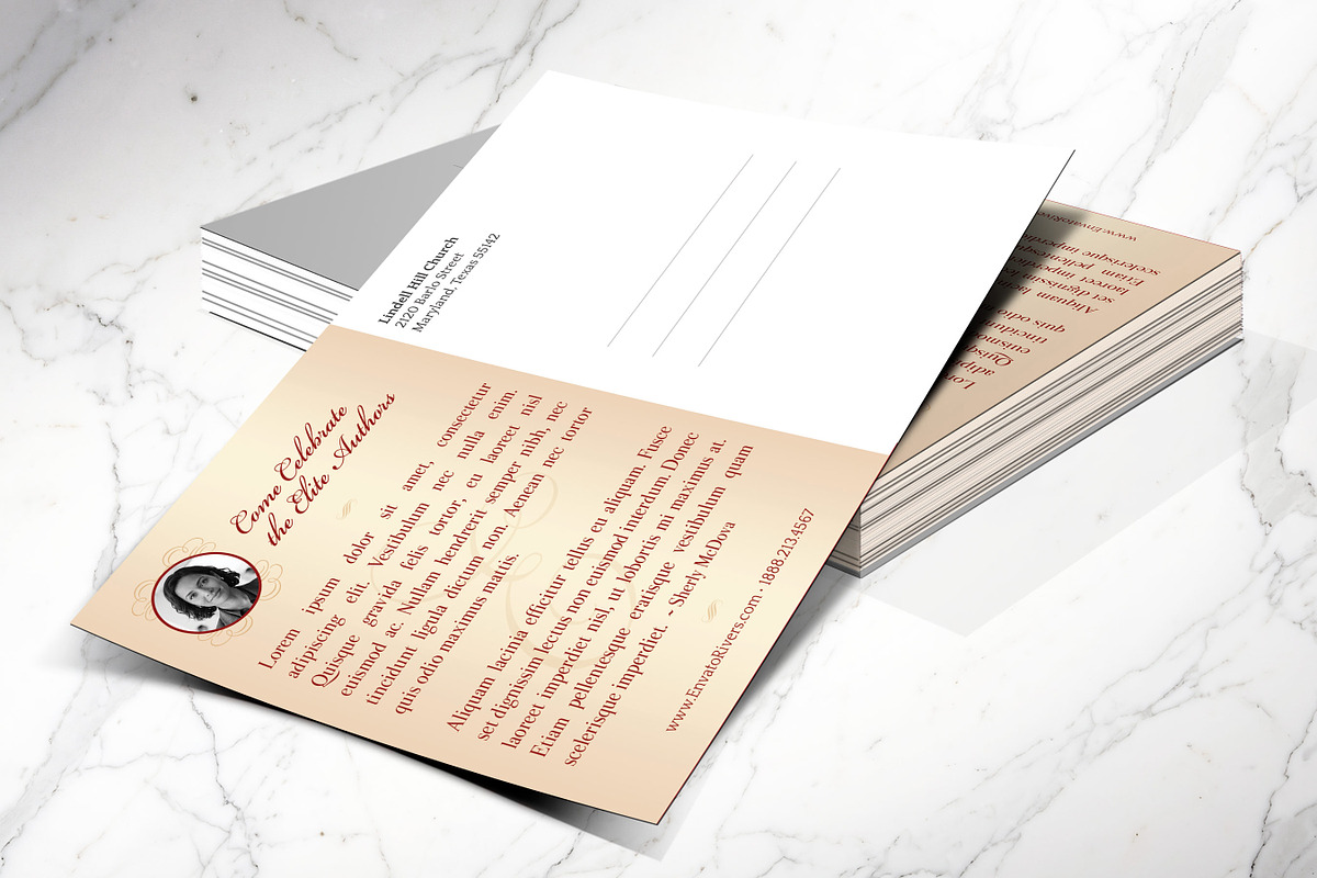 Red Anniversary Banquet Postcard PSD, a Card Template by Godserv Designs (Photo 5 of 11)