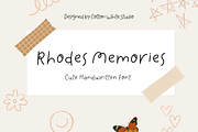 Rhodes Memories, a Handwritten Font by Sofia Skoog (Thumbnail 1 of 9)