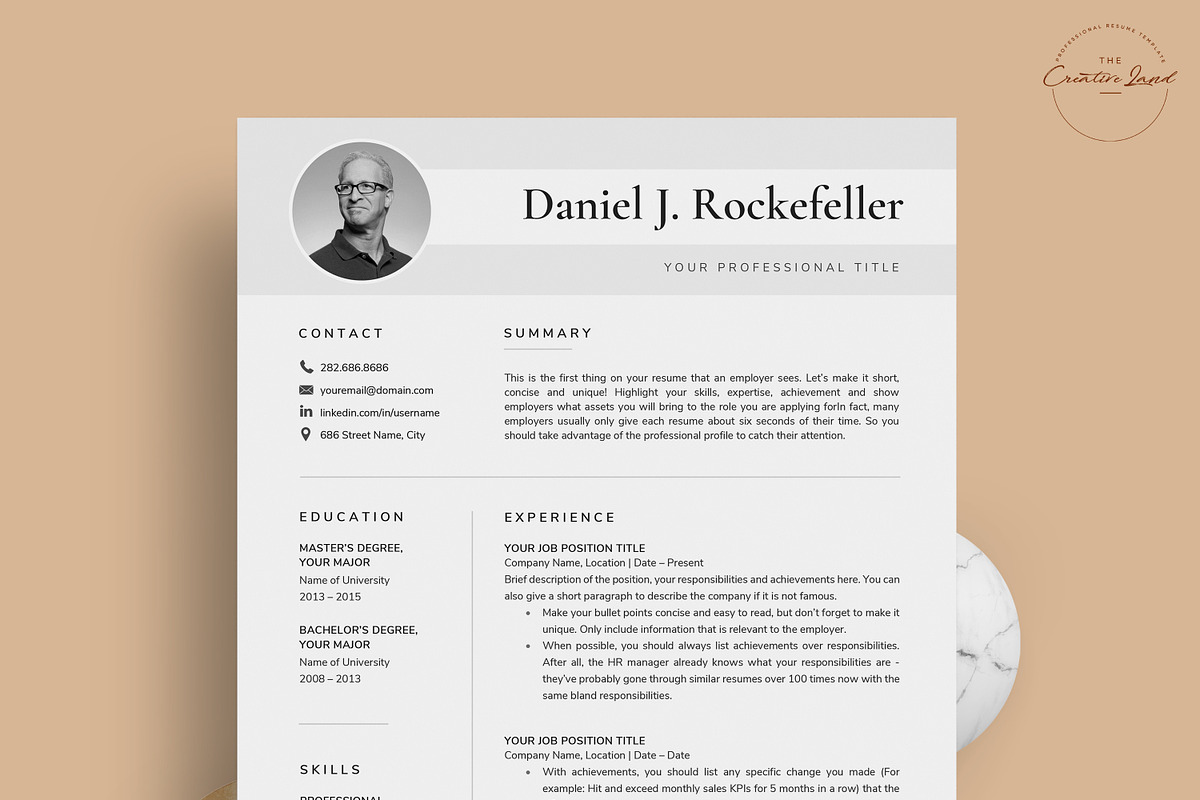 Resume Template - The Rock