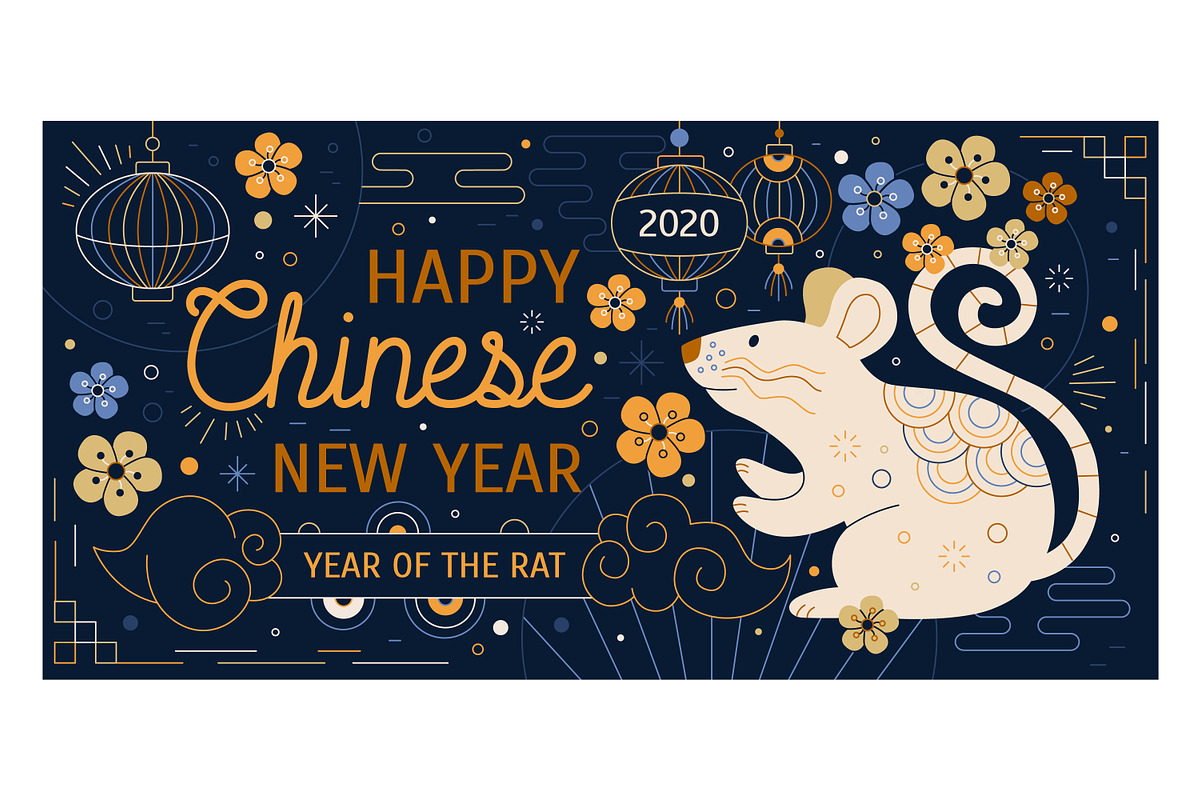Chinese New Year 2020 banners, an Animal Illustration by Good Studio (Photo 3 of 4)