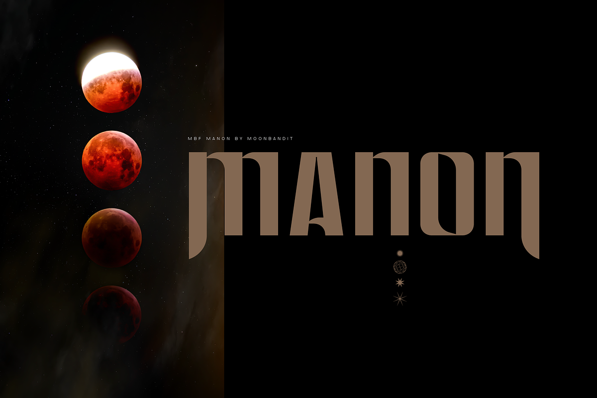 MBF Manon - Modern Condensed Display, a Sans Serif Font by MoonBandit (Photo 1 of 6)
