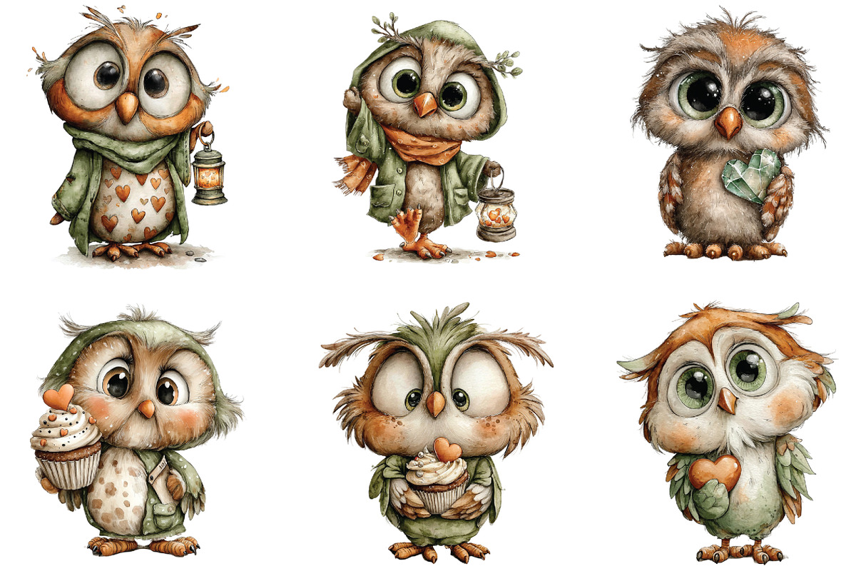 Whimsical Kawaii Valentine Owl PNG, an Illustration by CraftArtStudio (Photo 2 of 6)