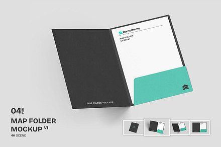 Map Folder vol.01 - Mockup, a Mockup by Rometheme Std