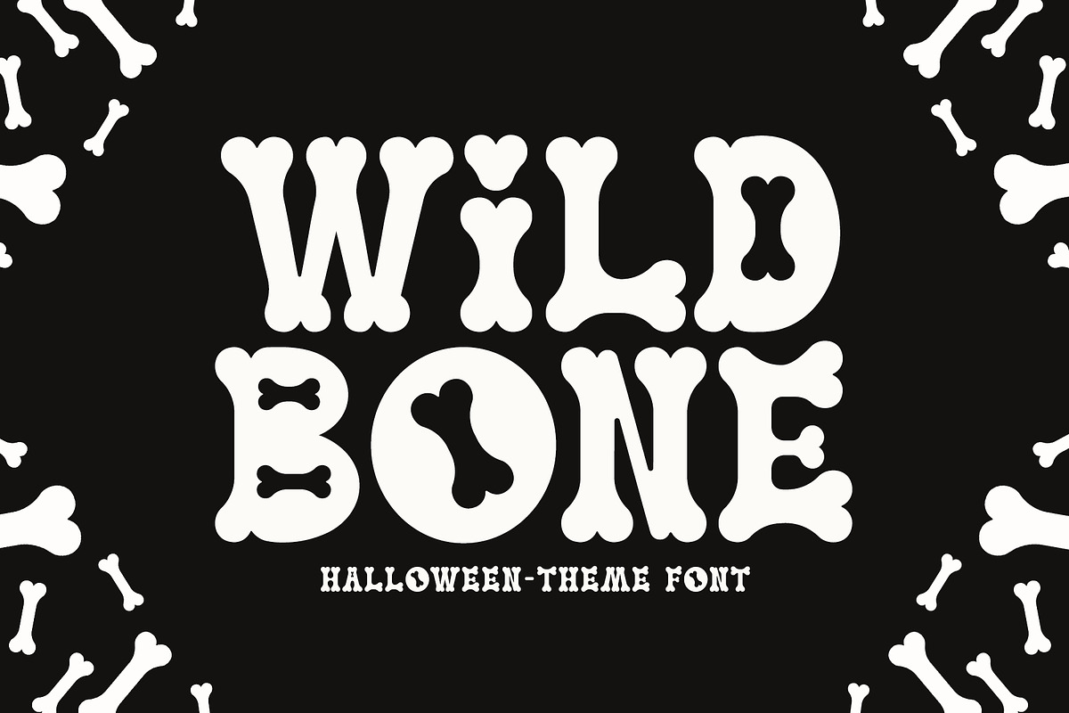 Wild Bone - All Caps Spooky Font, a Serif Font by Airotype (Photo 1 of 8)
