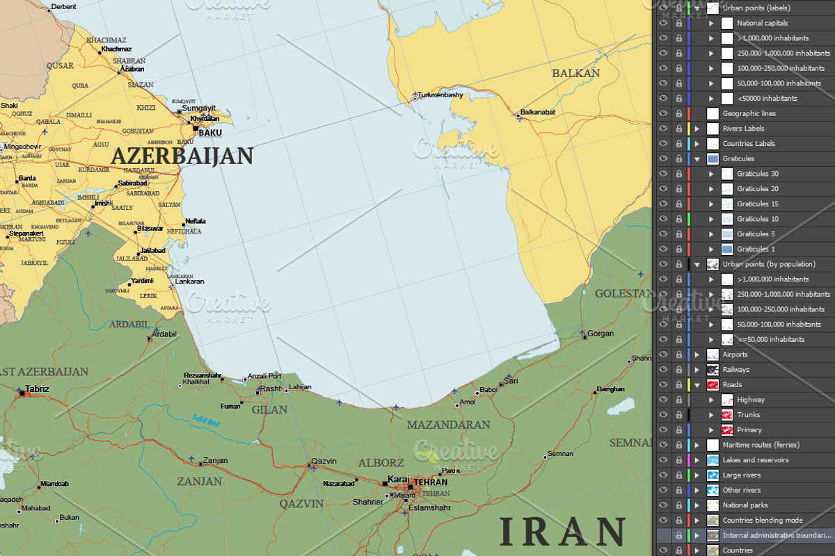 Political Map of Asia - Central Asia, an Education Illustration by Cartorical (Photo 6 of 9)