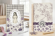 Vintage Portrait Notebook Covers PNG, a Decorative Illustration by Pink_bloom (Thumbnail 11 of 13)