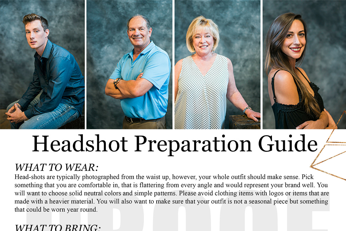 Headshot Preparation Guide, a Brochure Template by Cristina Nicole (Photo 2 of 2)