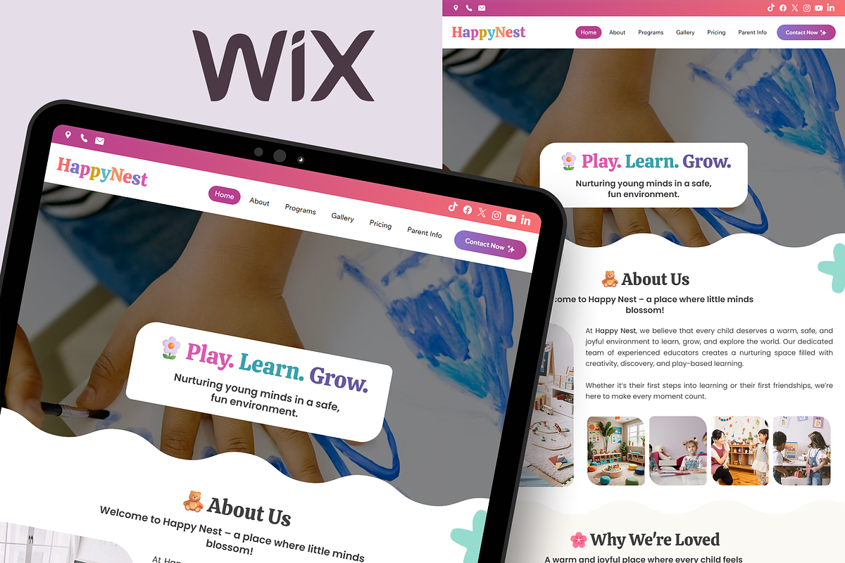 Child Daycare - Wix Studio Website