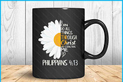 Faith Daisy I Can Do All Things SVG, a Graphic by Creativeusart (Thumbnail 3 of 4)