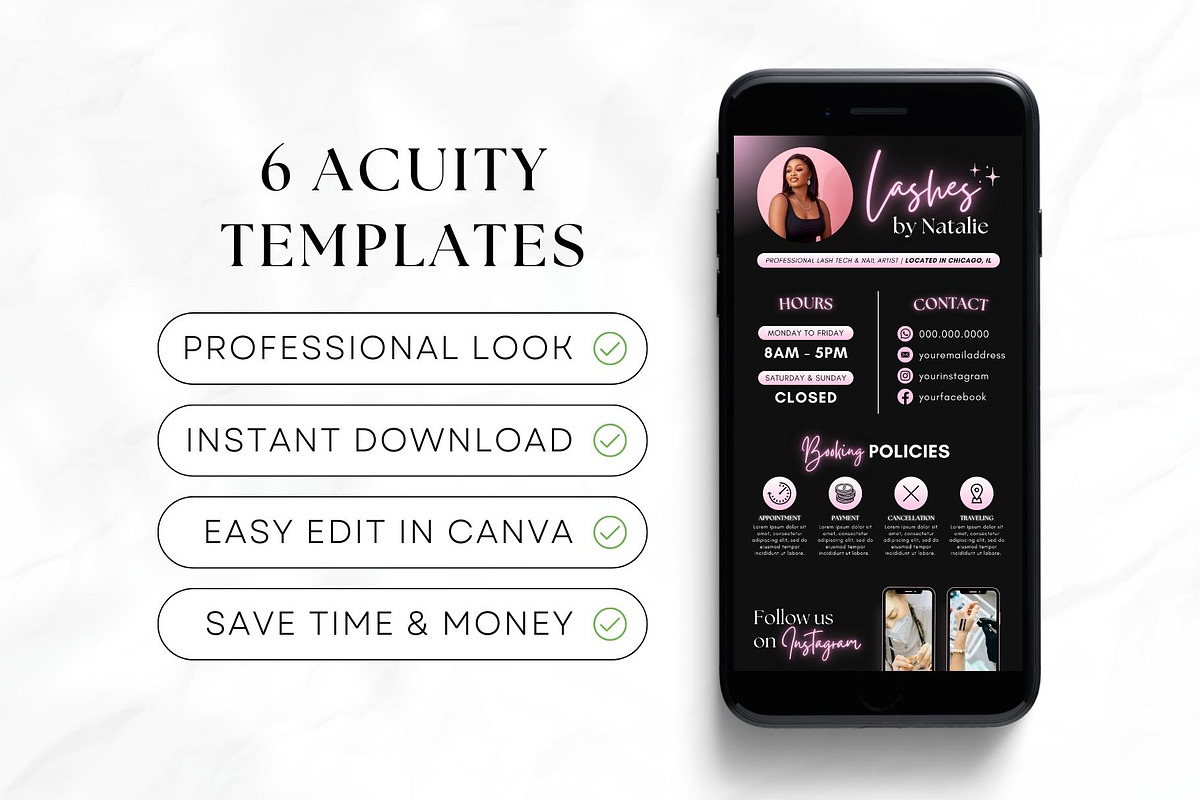 Lash Tech Acuity Scheduling • Canva, a Websites & App Template by OniriqveDesigns (Photo 6 of 8)