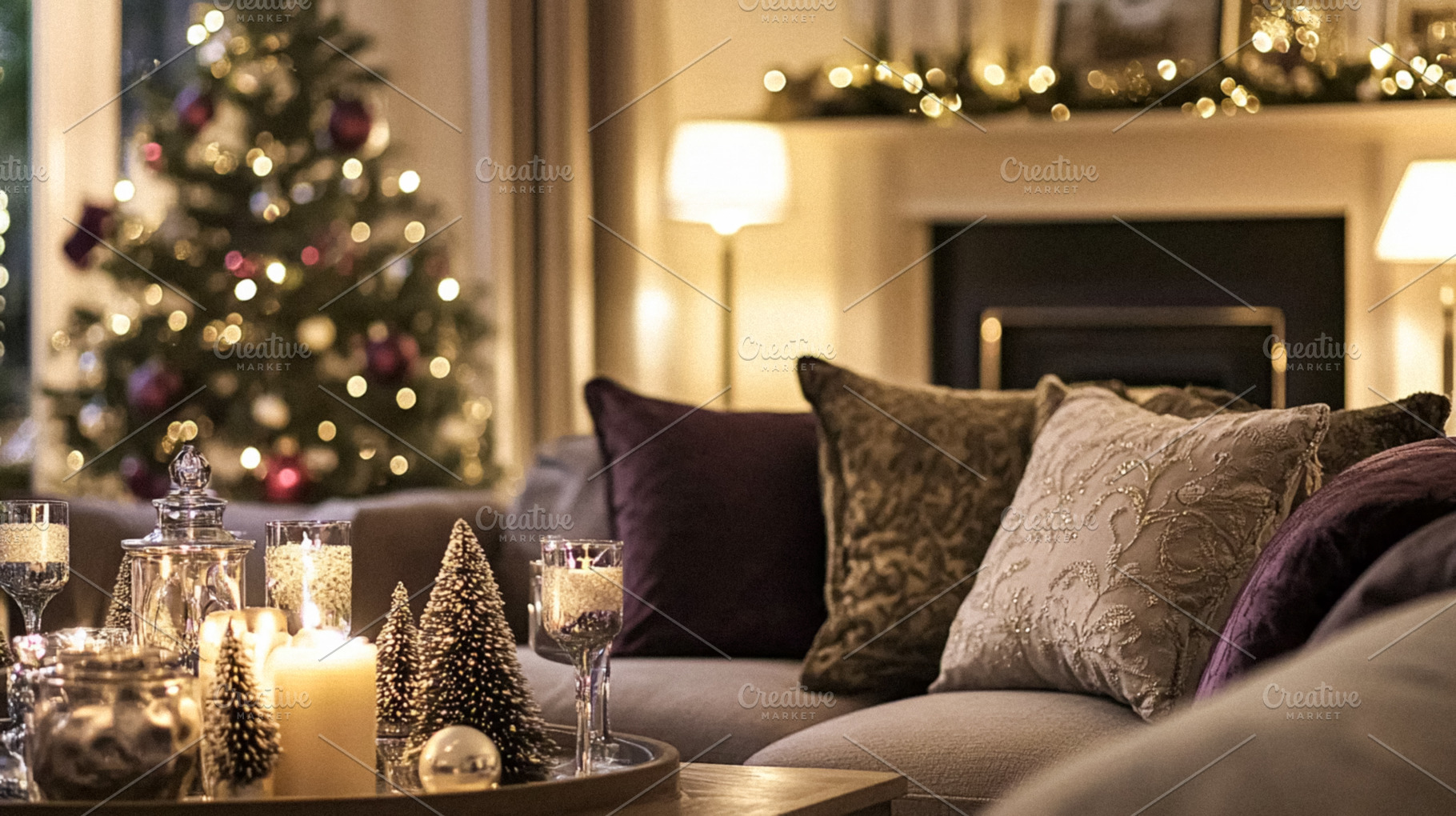 Christmas cottage decor, country house interior design and home, a Holiday Photo by Studio ANNA