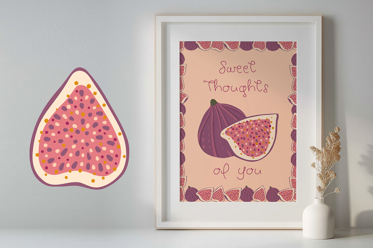 Botanical fruit clipart & frames, a Food Illustration by Carpet Tapete Pretzel (Photo 7 of 11)