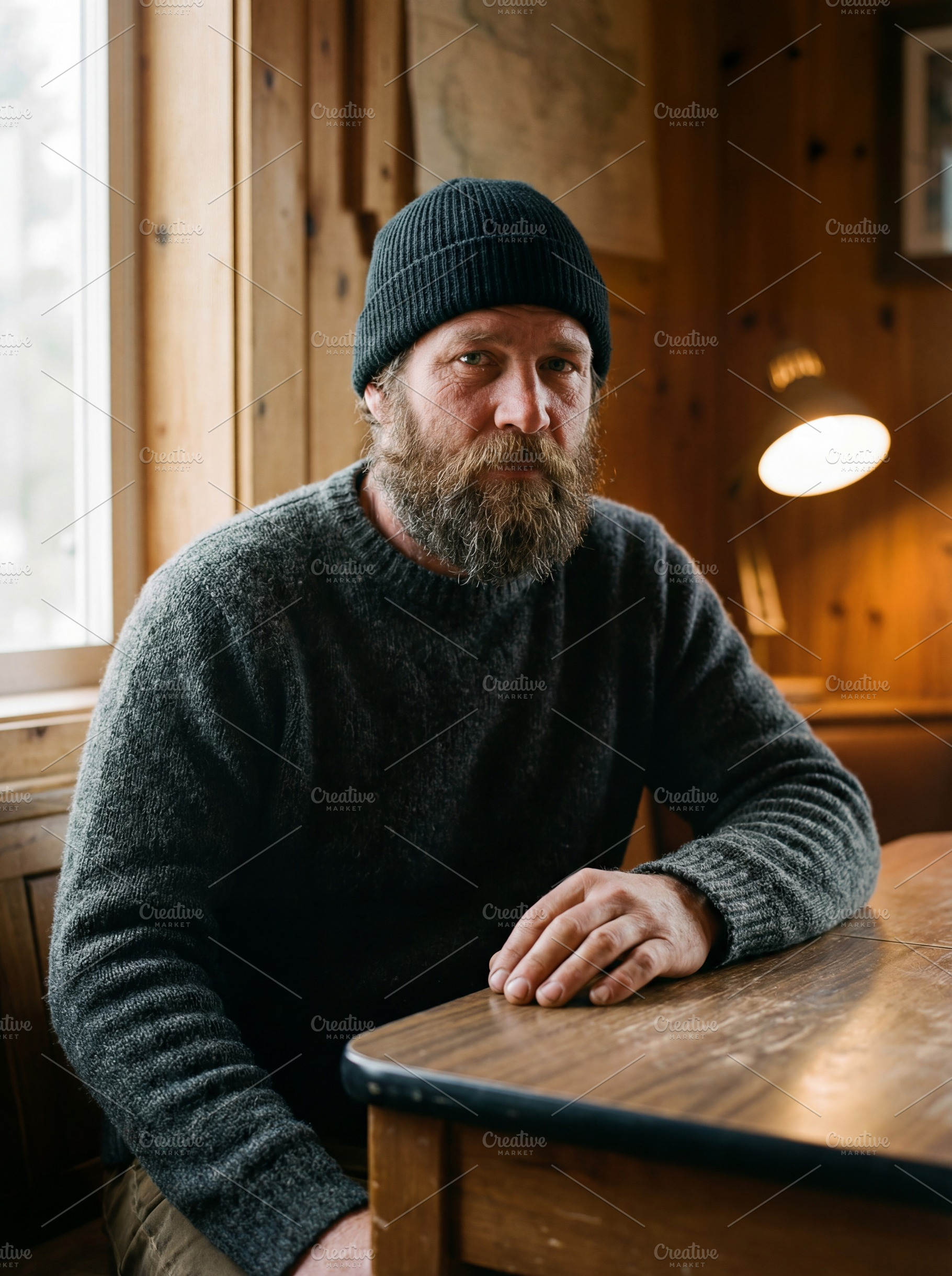 Bearded Man in Fisherman Beanie, a Person Photo by Virgo Studio