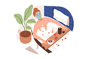 Women do skin care & hygiene routine, a Healthcare Illustration by Good Studio (Thumbnail 2 of 7)