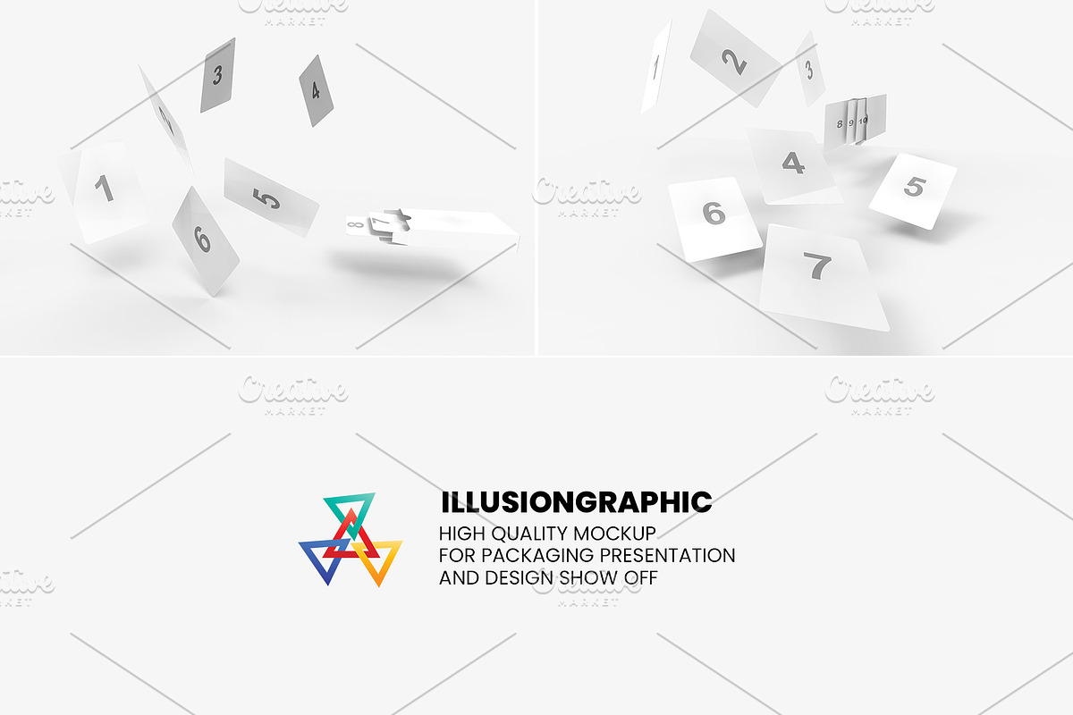 Playing Cards Mockup v.7 - 6 views, a Merchandise Mockup by Illusiongraphic (Photo 18 of 18)