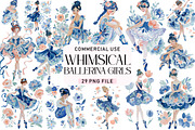 Whimsical Ballerina Girls PNG, a Seasonal Illustration by Daily.Designs (Thumbnail 1 of 5)