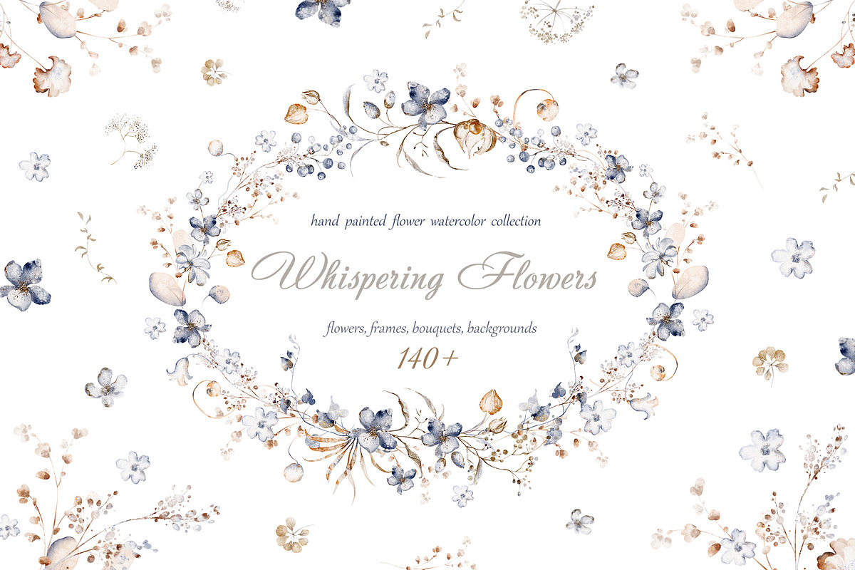 Dried Flowers Watercolor Collection, a Decorative Illustration by LenArt (Photo 1 of 12)