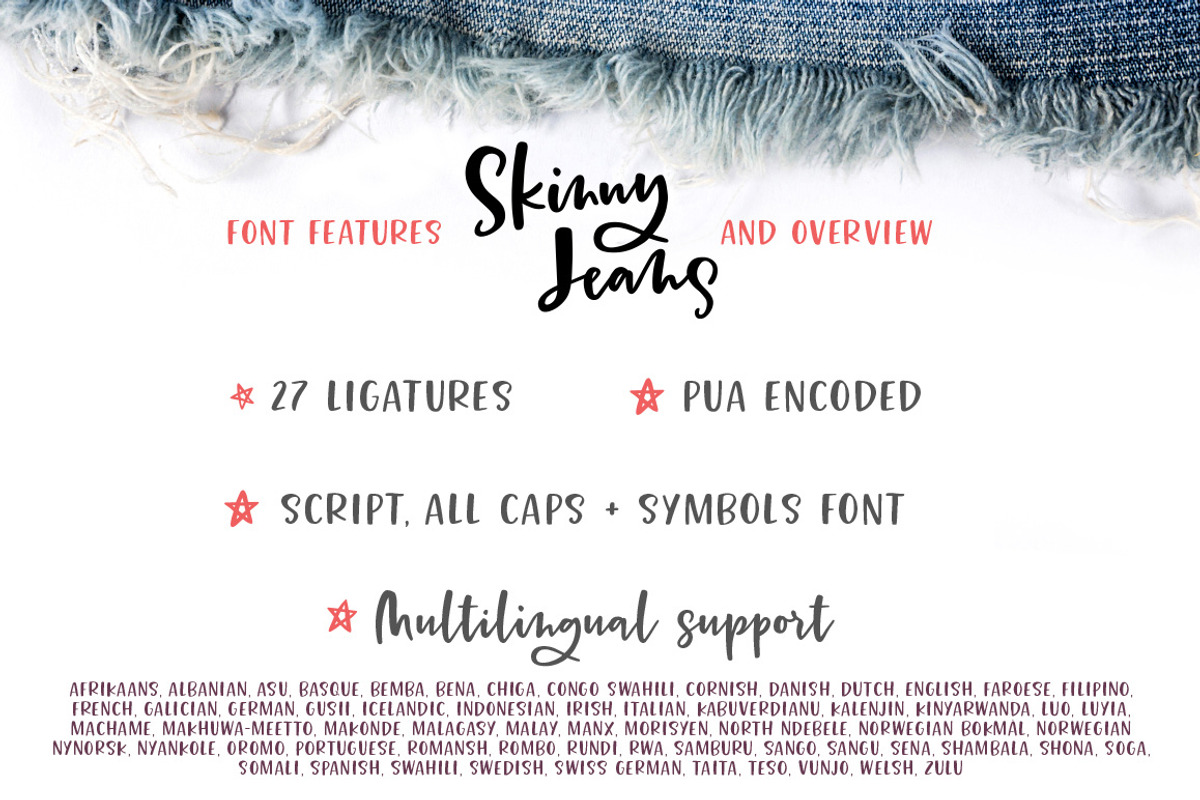 Skinny Jeans Font Trio, a Script Font by Every Tuesday (Photo 10 of 11)