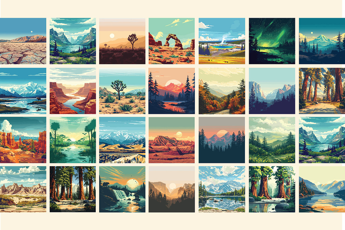 National Park Poster Illustrations, a Decorative Illustration by Vicarel Studios (Photo 5 of 23)