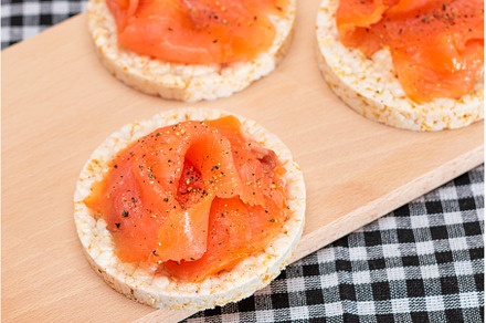 Tasty Rice Cake Sandwiches with, a Food & Drink Photo by InfinitumProdux
