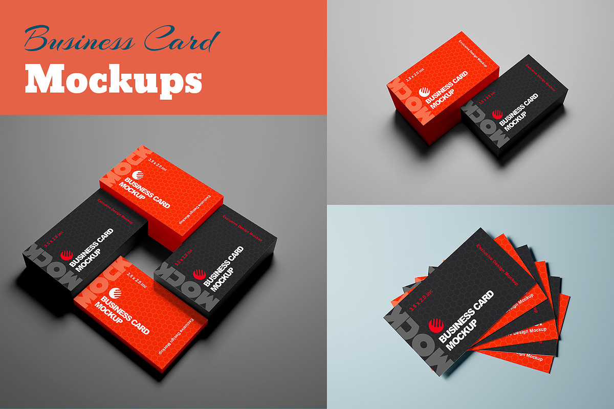 Business Card Mockups, an Advertising Mockup by alimran24 (Photo 1 of 11)