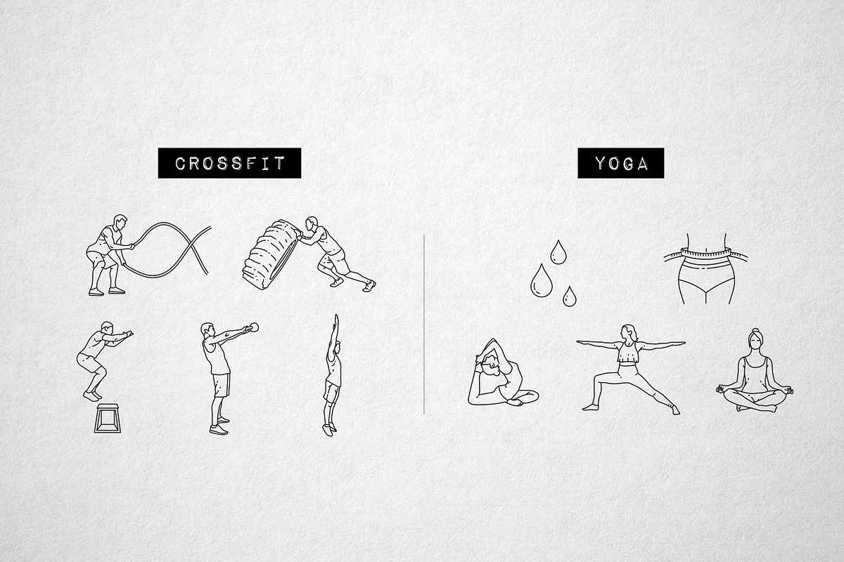 46 Fitness Icons - Exercise, Sports, an Icon by Hatch Design Workshop (Photo 5 of 10)
