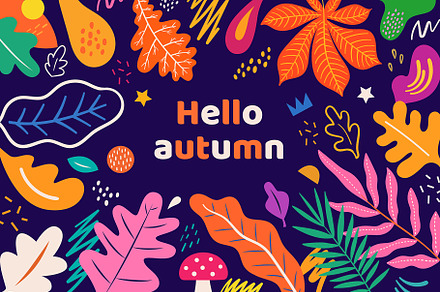 Autumn playful collection, a Seasonal Illustration by MoleskoStudio