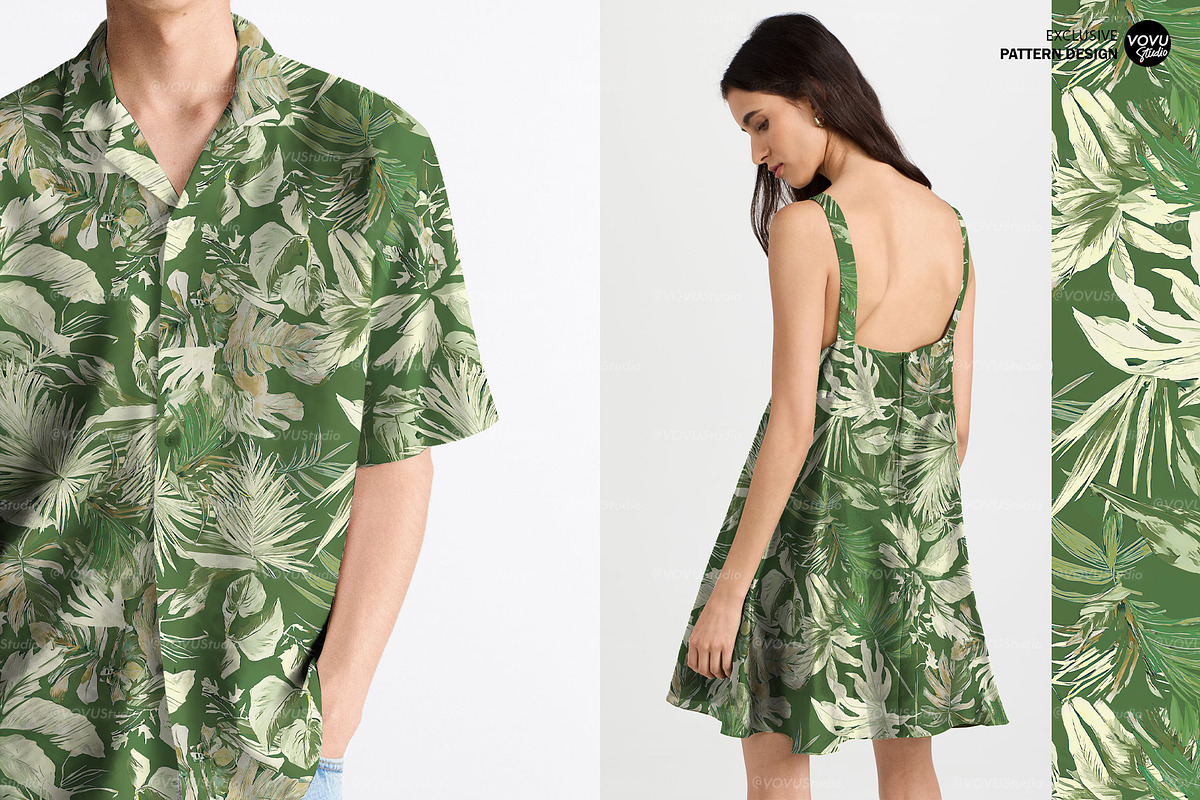Tropical Leaves Seamless Pattern, a Pattern Graphic by VOVU Studio (Photo 7 of 10)