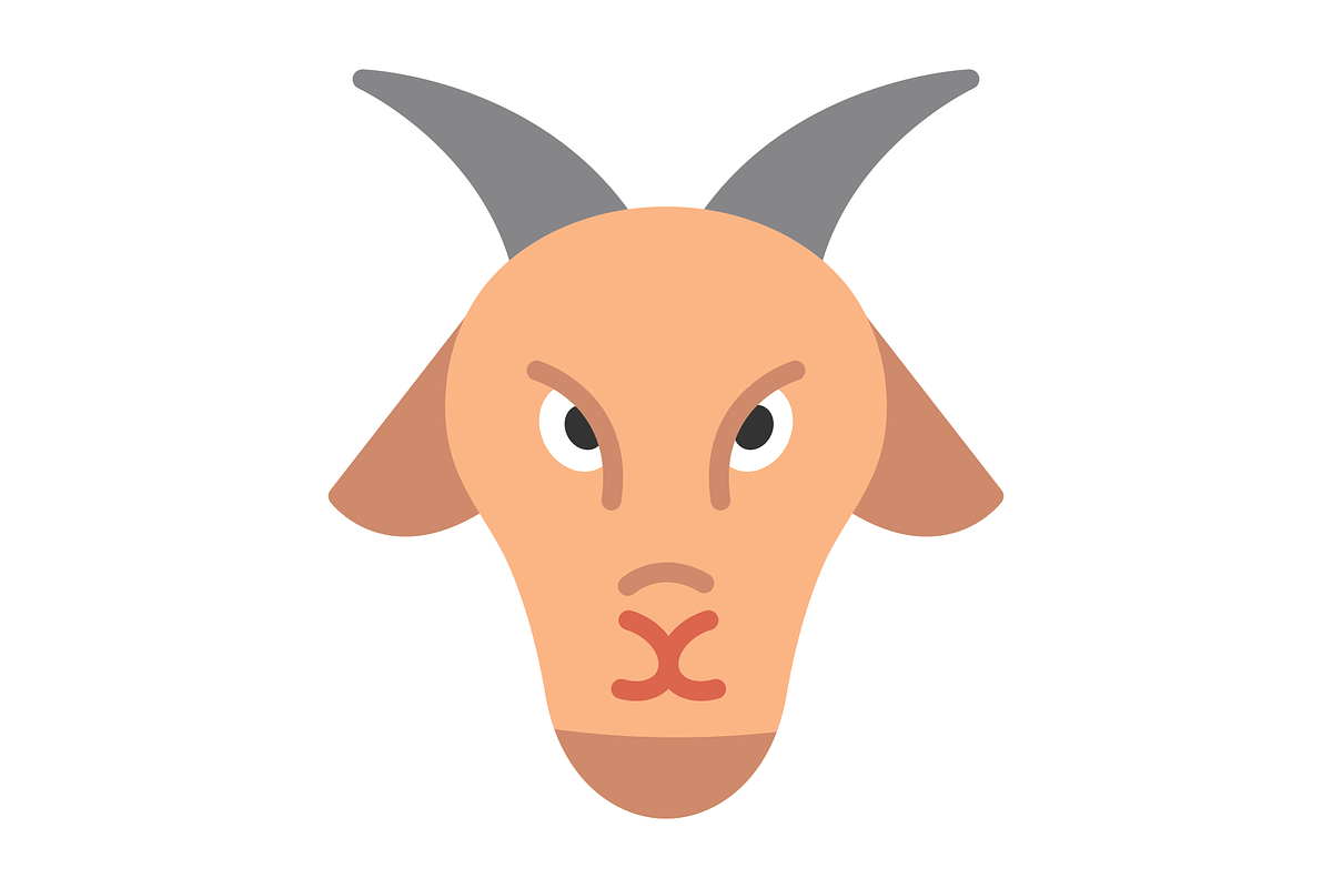 Goat Flat Icon, a Duotone Icon by Pexelpy (Photo 2 of 2)