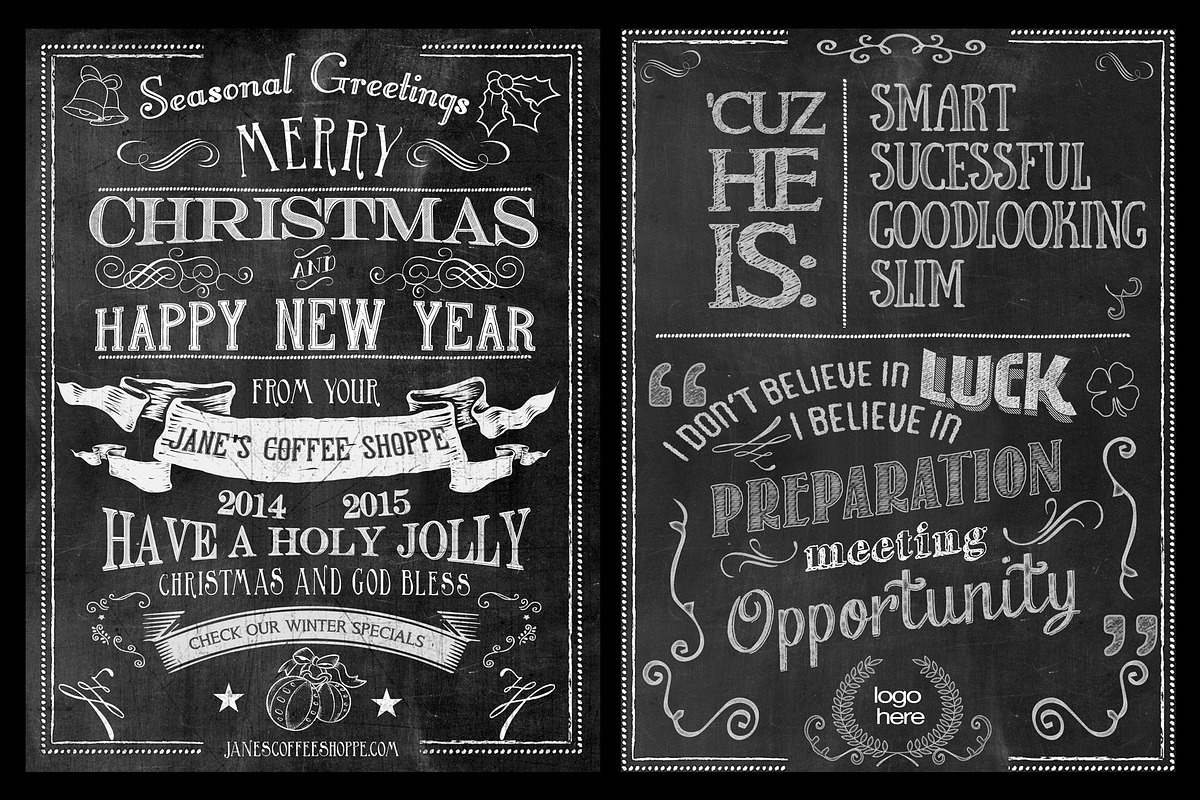 Twenty Editable Chalkboard Designs!, a Poster Template by the little wonder shop (Photo 5 of 9)