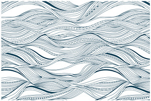 SEA WAVES Seamless Patterns. Set 1