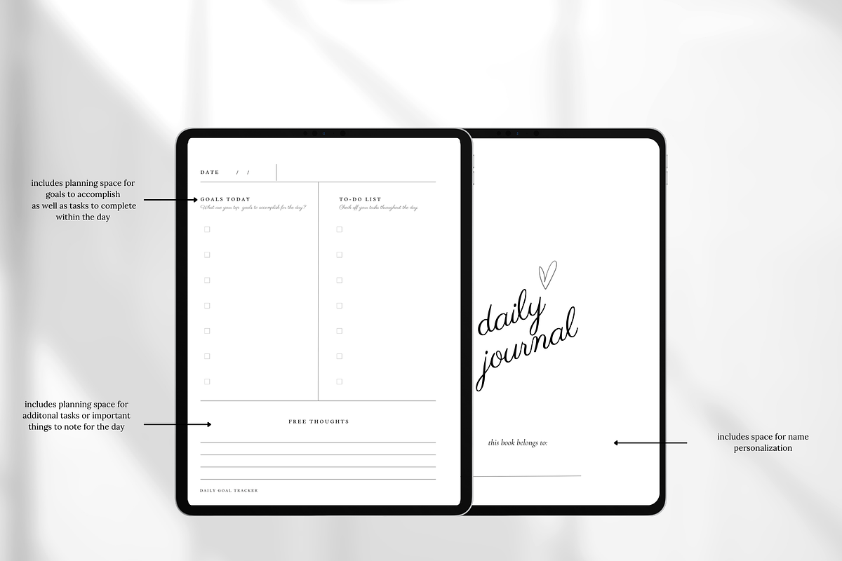 Minimalist Daily Journal, a Templates & Theme by AestheticsObsession (Photo 4 of 4)