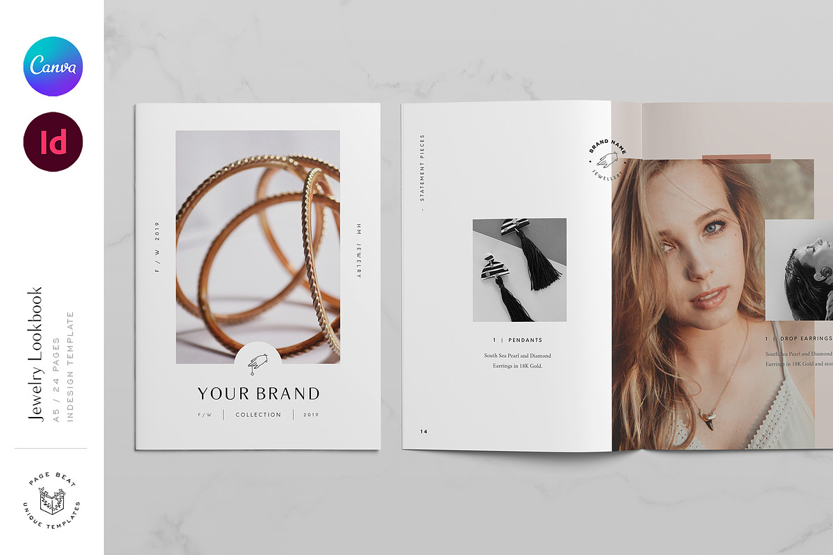 A5 Jewelry Fashion Lookbook Catalog, a Brochure Template by PageBeat (Photo 1 of 8)