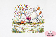 Funny Clumsy Goose PNG, a Seasonal Illustration by Daily.Designs (Thumbnail 1 of 5)
