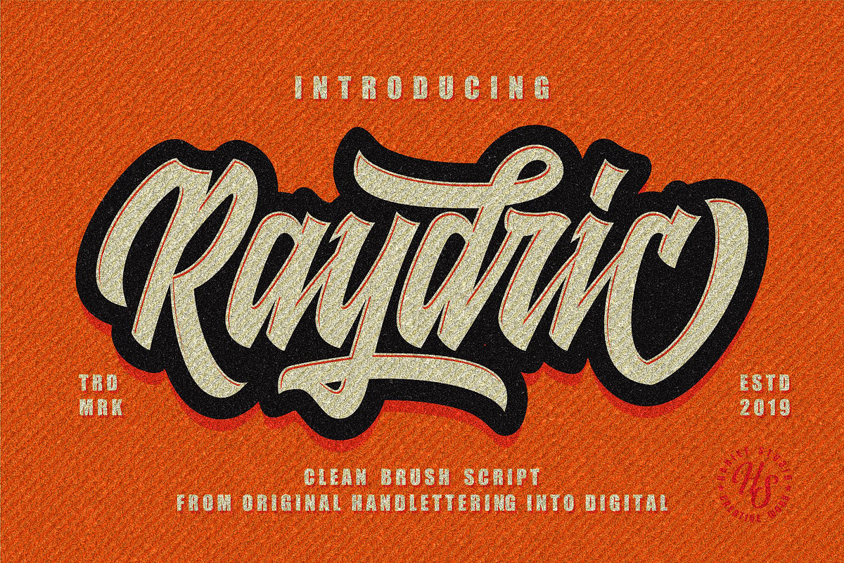 Raydric Script + Shadow outline