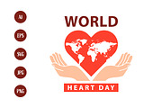 World Heart Day Global Health, a Healthcare Illustration by Saba Vector (Thumbnail 1 of 3)