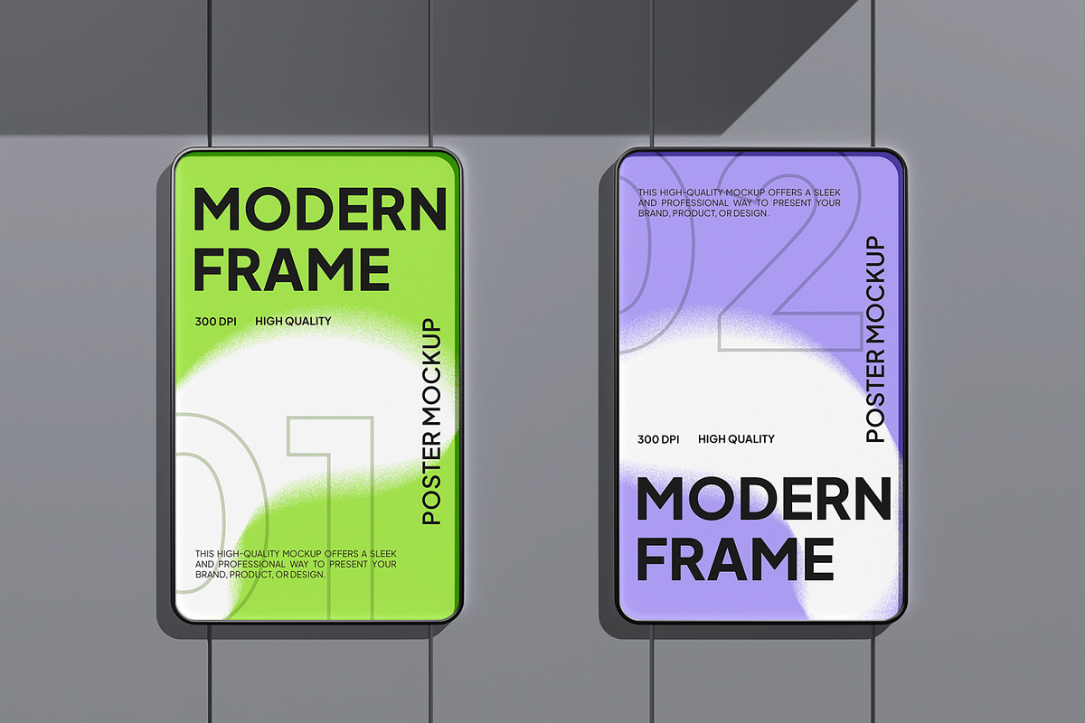 Frame Poster Mockup, an Advertising Mockup by Permadi Creative (Photo 2 of 5)