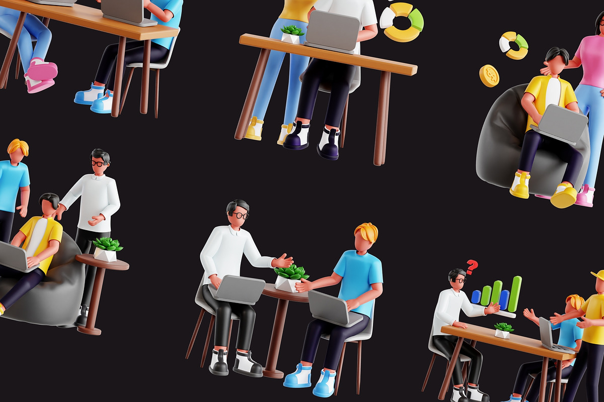 Business Disscussion 3D Illustration, an Icon by Glyphminds Studios (Photo 6 of 6)