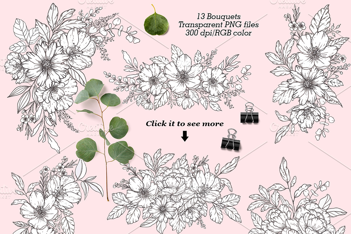 Modern Floral Graphic Collection, a Decorative Illustration by Elly Studio (Photo 4 of 12)