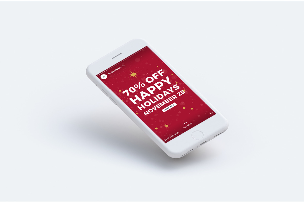 100 Christmas Instagram Stories, a Social Media Template by MinimalStudioCo (Photo 14 of 20)