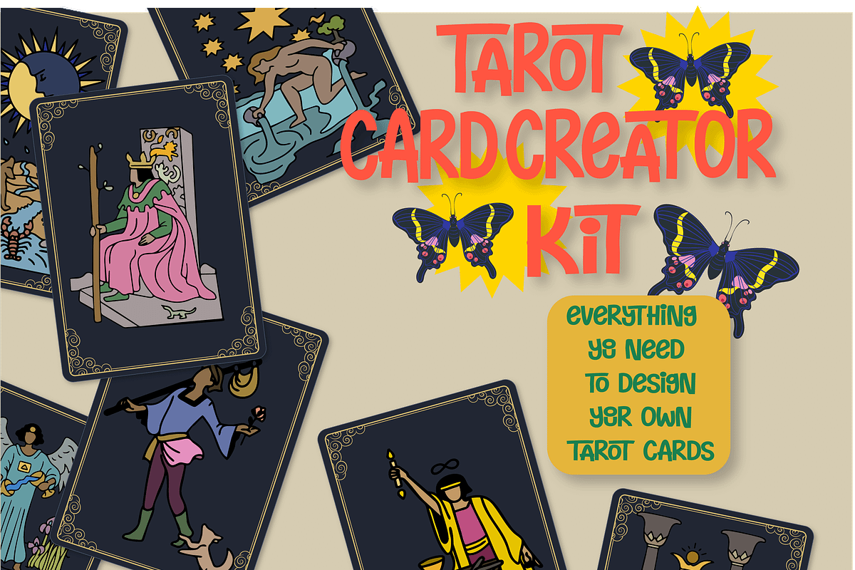 Tarot Card Creator Kit | 200+Files|, a Graphic by Jakayla Digital Co (Photo 1 of 15)