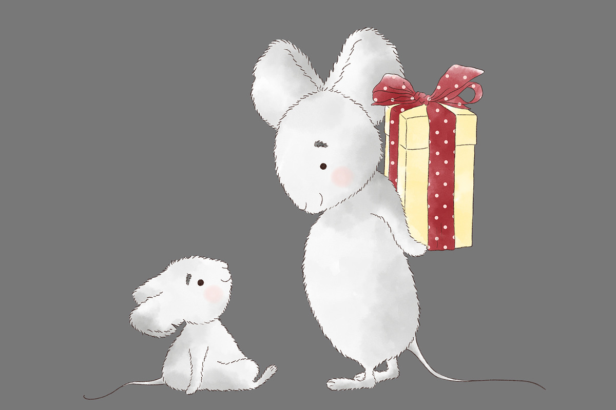 Mouse Mother and me clipart, an Animal Illustration by Magic Story Studio (Photo 4 of 4)