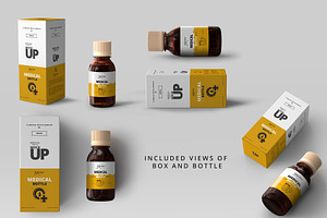 Amber Medicine Bottle Mockups