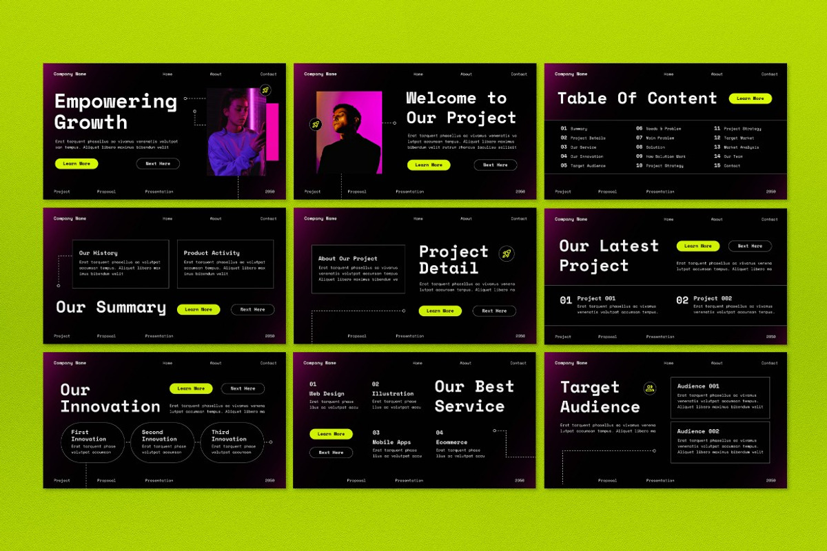 Black Pink Business Proposal PPT, a Presentation Template by graphicook (Photo 2 of 4)