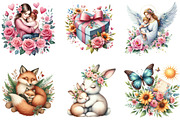 Romantic Mothers Day Clipart, an Illustration by DreamArtGraphic (Thumbnail 3 of 4)